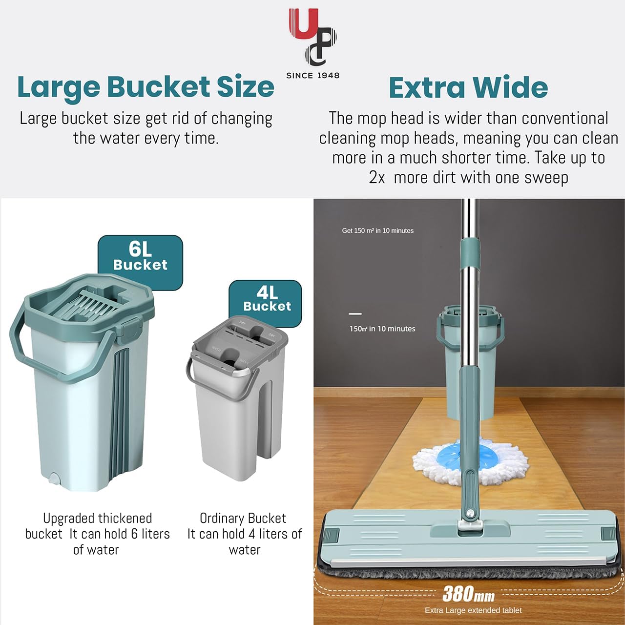 AquaSweep™ - 360° Rotating Microfiber mop