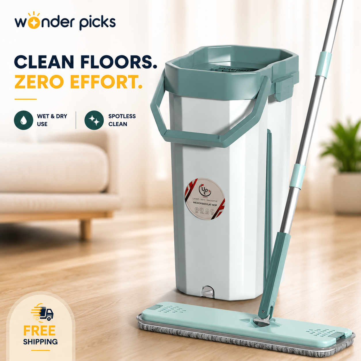 AquaSweep™ - 360° Rotating Microfiber mop