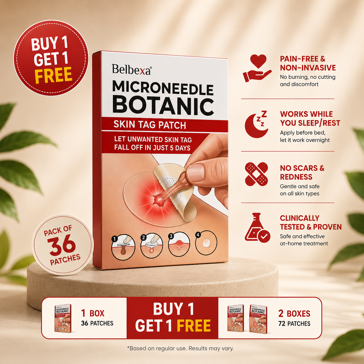 BelBexa™️  - Microneedle Skin Tag Patch (Buy 1 Get 1 Free)