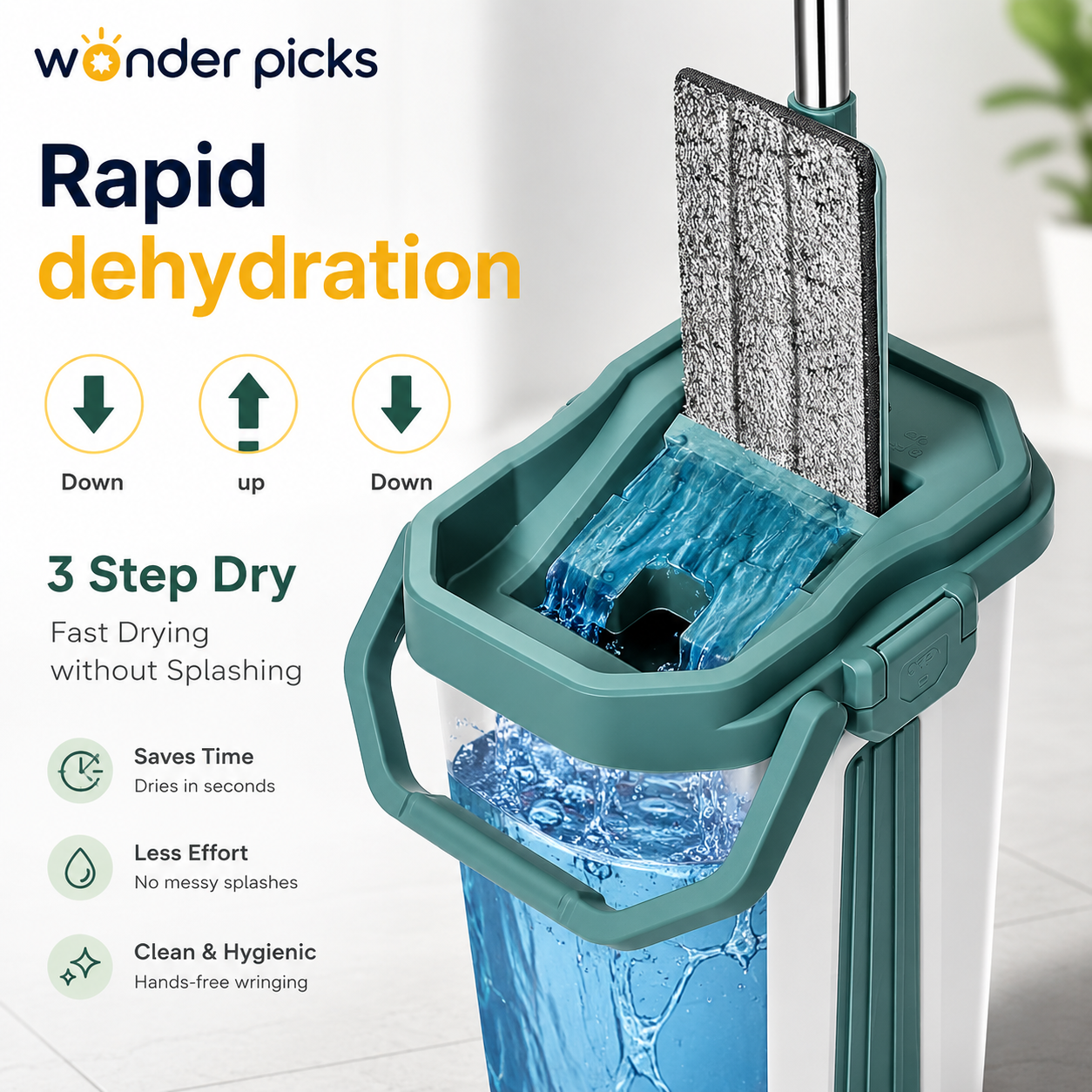 AquaSweep™ - 360° Rotating Microfiber mop